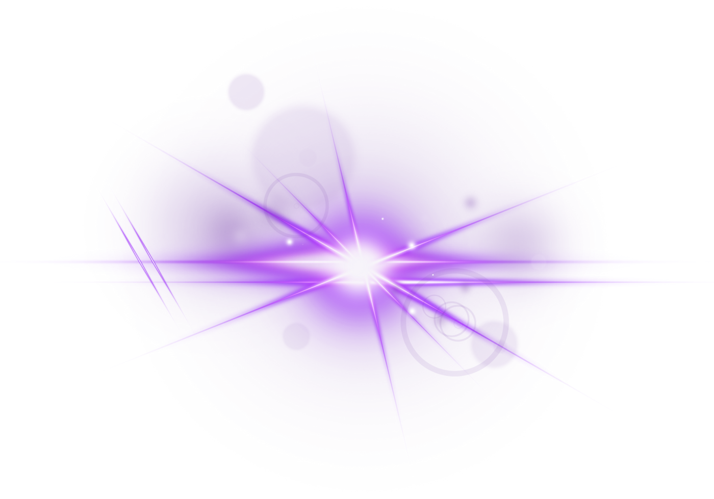 Realistic blue digital glowing lens flare